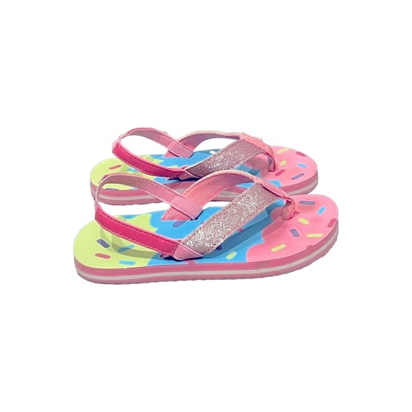 Kids' Flip Flops | Elastic Back Straps | Ice Cream Design - Picture 4 of 9